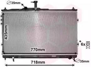 VAN WEZEL 82002392 -  Радиатор, охлаждение двигателя